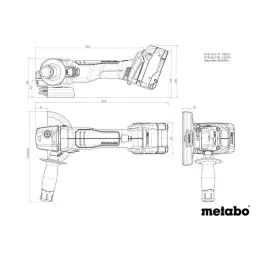 Metabo akumulatorska ugaona brusilica W 18 L BL 9-125