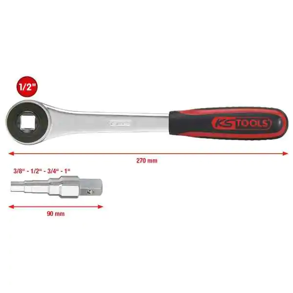 KS Tools stepenasti ključ za radijator set sa račnom 3/8"-1"