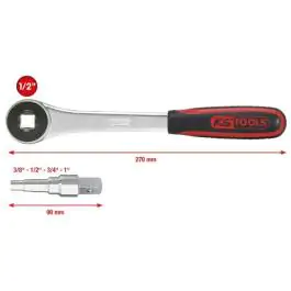 KS Tools stepenasti ključ za radijator set sa račnom 3/8"-1"