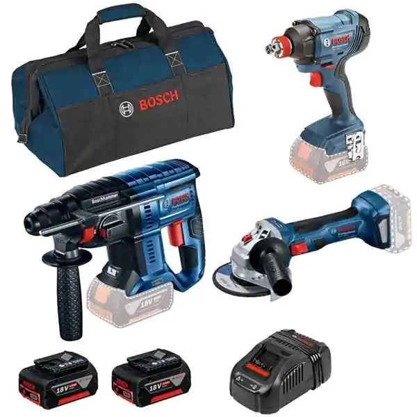 Bosch Set akumulatorskog alata GBH 180-LI + GWS 180-LI + GDX 180 Li 18V, 2 x 5,0 Ah, 0615990M5G