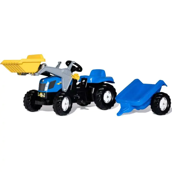 Traktor RollyKid New Holland sa utovarivačem i prikolicom