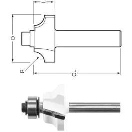 Makita glodalo za oslanjanje sa žlebovima 6mm D-48795