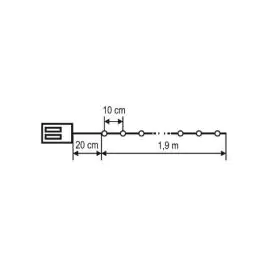 Lampice za jelku sa 20 hladno belih LED dioda ML26WH