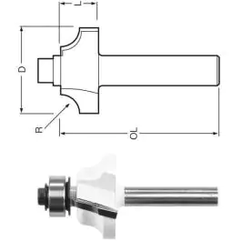 Makita Kontruno glodalo za filete 8mm D-48751