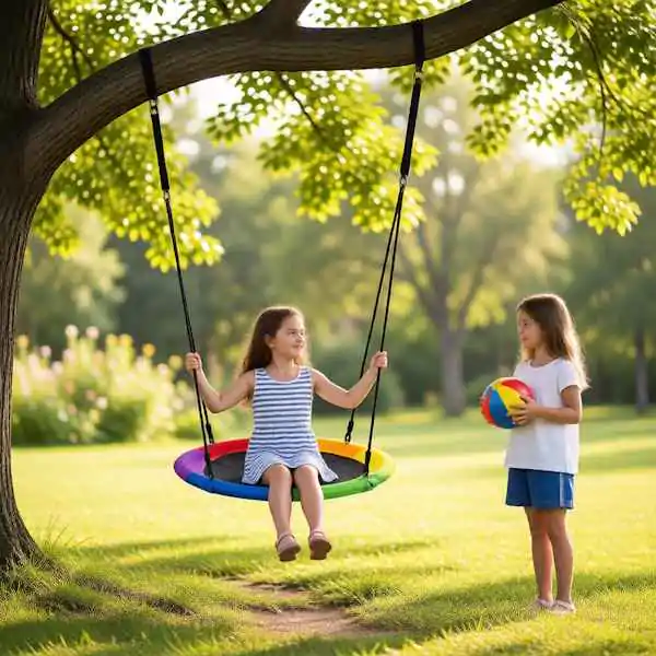Ljuljaška gnezdo sa metalnim obručem 100cm 848 šarena
