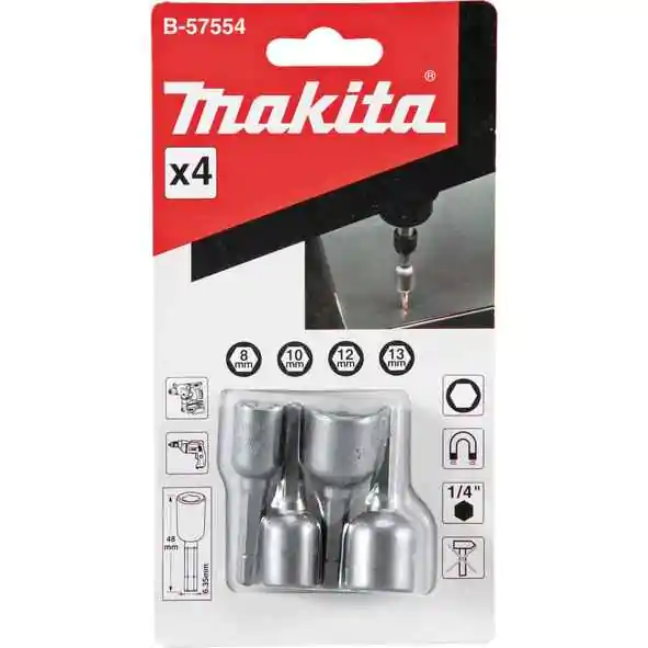 Makita set magnetnih nastavaka gedora 1/4" 8-13mm