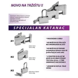 Katanac sigurnosni 100x70x20 mm