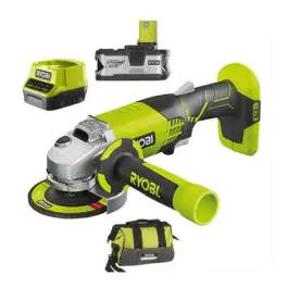 Set aku. ugaona brusilica (115mm) + punjač+ baterija 4Ah (18V ONE+™) – RYOBI R18AG-140S