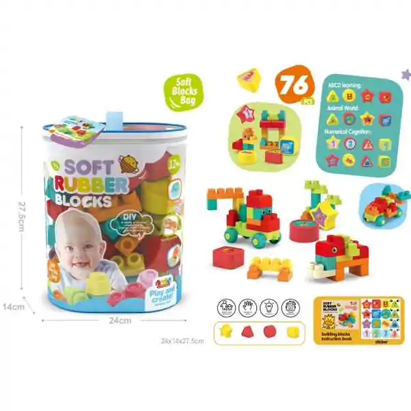 Mekane kocke za bebe set 76 pcs