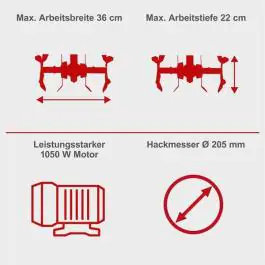 Scheppach električna kopačica freza 36 cm MTE380