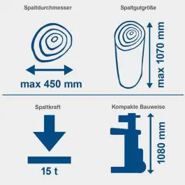 Vertikalni cepač za drva COMPACT 15T Scheppach