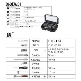 Set alata od 100 delova u aluminijumskom koferu 2054E-100 Beta