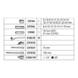 Set nasadnih ključeva 3/8” 32 dela 913E/C33 Beta