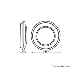 LED plafonjera 24W toplo bela 4058075832794E LEDVANCE