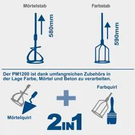 Električni mešač za lepak i farbu 1200 PM1200 Scheppach