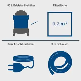 Scheppach usisivač za suvo i mokro ASP50-ES 50L