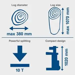 Vertikalni cepač za drva COMPACT – 10T Scheppach