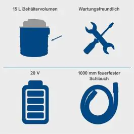 Akumulatorski usisivač za pepeo C-AVC15-X 0V Scheppach