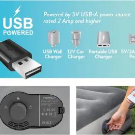 Intex vazdušni krevet sa USB pumpom 152 x 203 x 30 cm