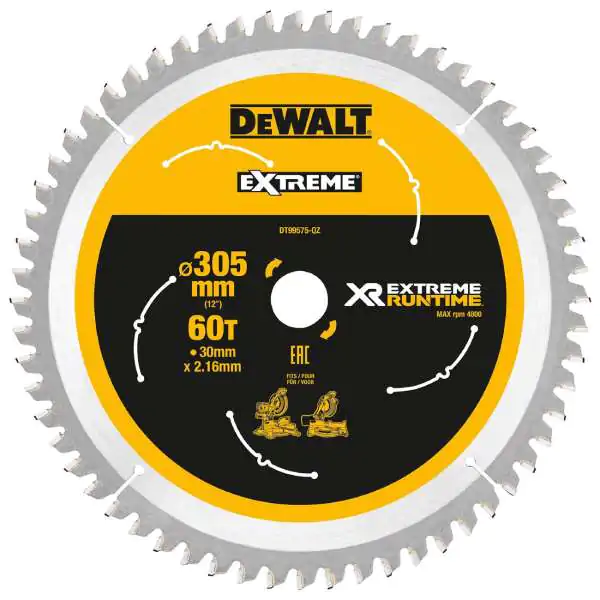 DeWalt DT99575 list za kružnu testeru 305 mm, 60 zuba – za brzo i precizno sečenje drveta - proizvod na akciji