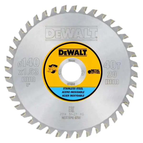 DeWalt DT1918 list testere za metal 140 mm, 40T – za precizno sečenje nerđajućeg čelika