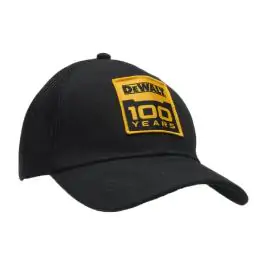 DeWALT DWC241-001 crni kačket – 100 godina Limited Edition, pamučni sa vezom