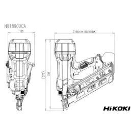 Hikoki NR1890DCA-W9Z 18V akumulatorski pištolj za eksere, bez četkica – telo i kofer