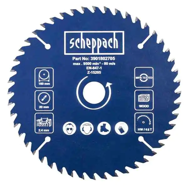 List cirkulara za drvo Ø 160 x 20 x 2,4 x 1,3 mm / 48 Z Scheppach