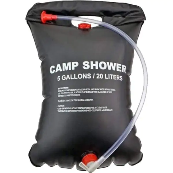 Viseći kamperski solarni tuš 20L – prenosivi tuš sa grejanjem na sunčevu energiju