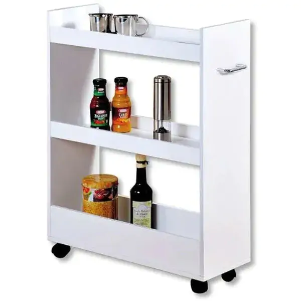 Kesper KSP24852 višenamenska polica sa točkićima 60x22x78cm bela