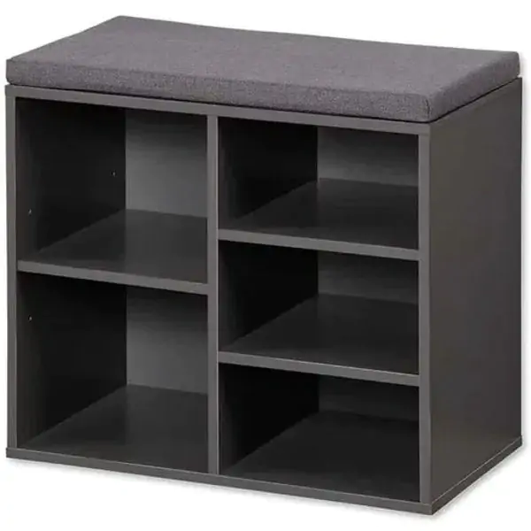 Mini cipelarnik sivi sa jastukom za sedenje 51.5x48x29,5 cm Kesper KSP15913 m