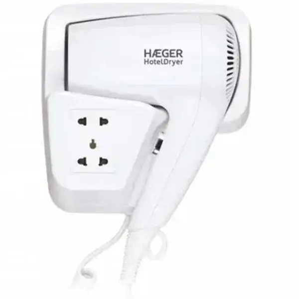 Haeger HD-120.006a fen sa držačem za zid i strujnom utičnicom 1200w