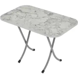 Alesta AL10042BM sto sklopivi piknik tekstura beli mermer 50X80CM