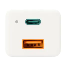 GaN punjac USB-C (PD), USB-A (QC 3.0), 65W, beli