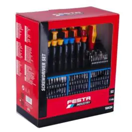 Set odvijača, bitova i imbus ključeva FESTA S2 – 114 delova