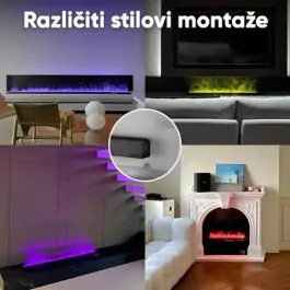 Električni kamin sa vodenom parom, bez grejanja, 1500mm DK-15MC/T