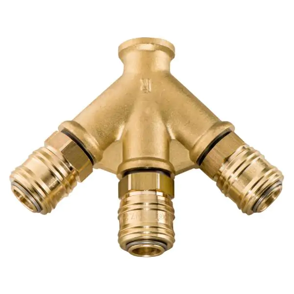 Metabo razdelnik za kompresovani vazduh – Euro, 3-linijski sa 3/8" navojem