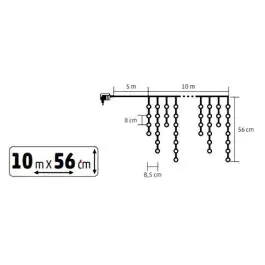 Svetleći niz sa 600 toplo belih LED dioda 10m KKF600D10M Home