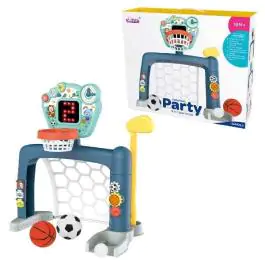 Gem Toys Sports World 3-u-1 podesivi set za unutrašnju igru – košarka, fudbal i golf