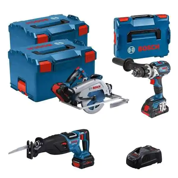 Set akumulatorskih alata Bosch 18V, bušilica, kružna testera, univerzalna testera (0615990N38) - proizvod na akciji