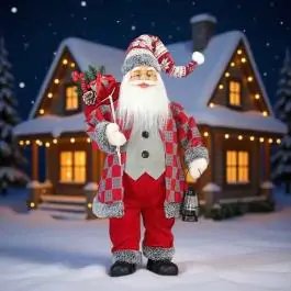 Deda Mraz sa fenjerom i darovima 90cm