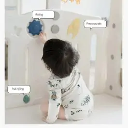 Dečija Ogradica sa Košem "Raketa" Belo Siva 200x160