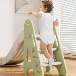 Dečiji tobogan sa košem zeleno beli