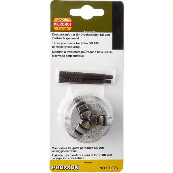 Proxxon stezna glava sa 3 zuba za DB 250 – M16×1 navoj, raspon 1,5–50 mm - proizvod na akciji