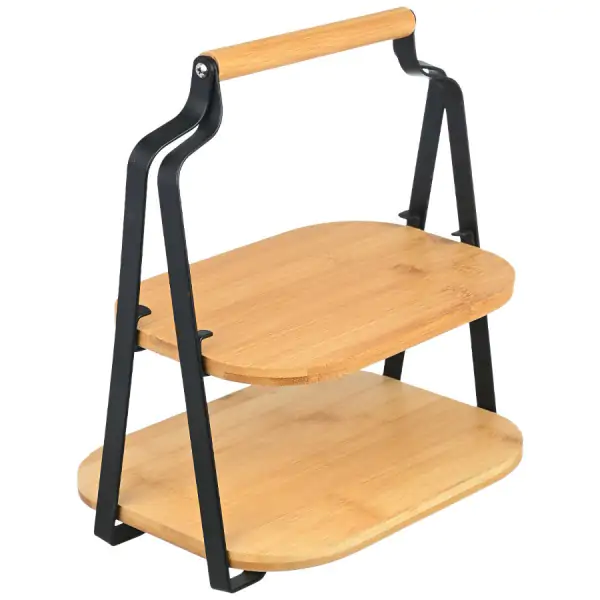 ESTIA ES01-20811 poslužavnik za serviranjena 2 nivoa bambus metal 20X26X28 cm