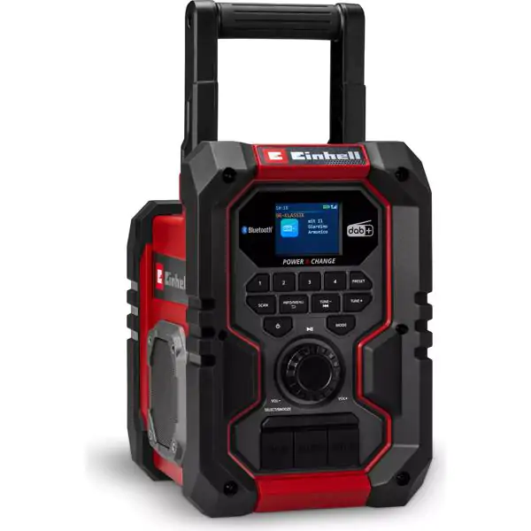 Einhell TE-CR 18 Li DAB+/FM/BT – Solo akumulatorski radio (bez baterije i punjača)