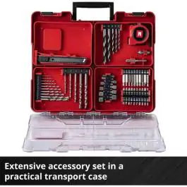 Einhell TE-CD 18/40 Li-i akumulatorska udarna bušilica set pribora od 64 komada (1×2,0Ah)