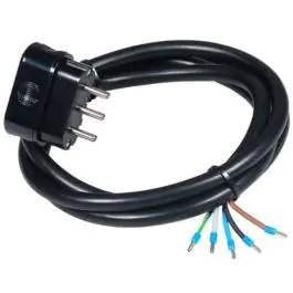 Prikljucni kabl trofazni 16A 400V 10000W, crni 3m H05RR-F 5G2,5