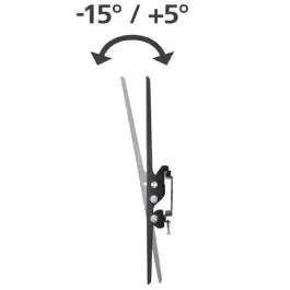 Hama LCD nosač, fiksni, 32"-75", crni VESA 400x400