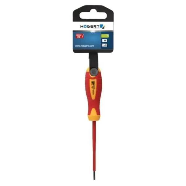 Izolovani ravni šrafciger 2,5 x 75 mm, 1000 V, S2 čelik HT1S902  Hogert